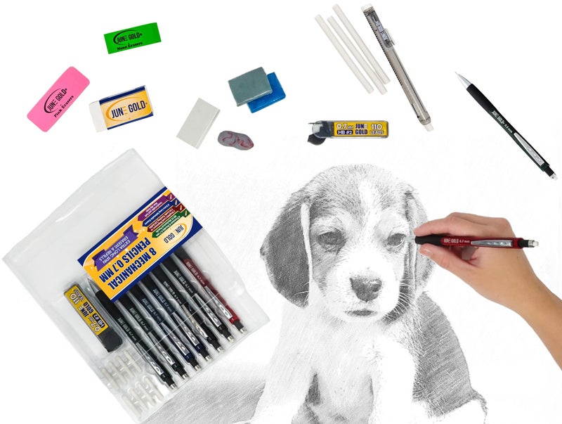 June Gold 320 Pieces, 0.9 mm HB #2 Lead Refills, 80 Pieces Per Dispenser, Bold Thickness, Break Resistant Lead/Graphite, 1.0 mm Compatible (Pack of 4 Dispensers) - Image 4